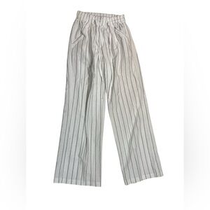 Sienna Sky Black and White Striped Wide-Leg Elastic Waist Pant Size XS